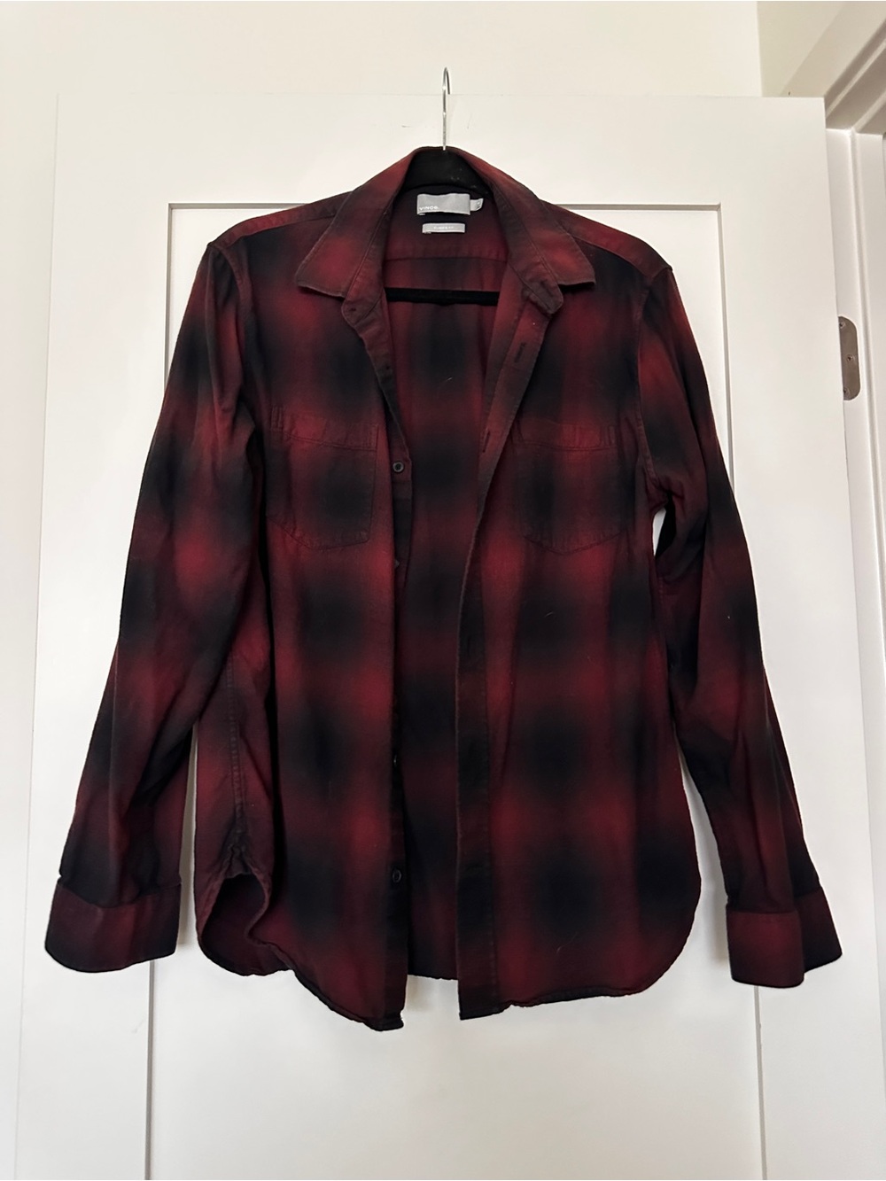 Vince Hazy Buffalo Plaid Flannel Shirt